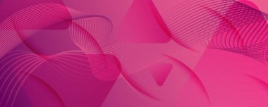 Renkli Akış Dalgası. Pembe Gradyan Hareketi. 3d Sıvı 