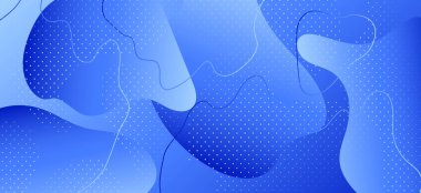 Mavi Akışkan Sancak. Yaratıcı Dalga İllüstrasyonu. 