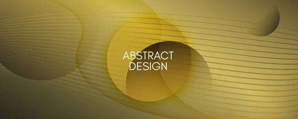 Curva vectorial abstracta. Movimiento geométrico de oro. — Vector de stock