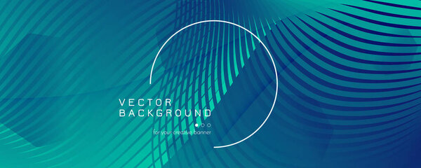 Dark Dynamic Wave. Fluid Abstract Stripes. Vector 