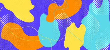 Renkli Memphis kapağı. Moda Özeti 