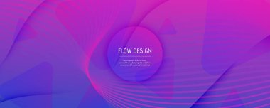 Pembe Akışkan Çizgiler. Yaratıcı elementler. Soyut 