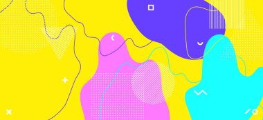 Çok renkli ve komik desenli. Yaz Sıvısı Tasarımı. 