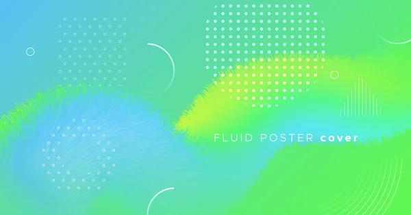 Fluido Gráfico. Fondo de pantalla abstracto de flujo. Color. — Vector de stock