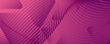 Renkli Akış Dalgası. Pembe Geometrik Hareket. 3d 