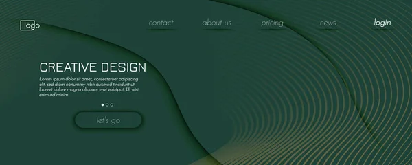 Camouflage Landing Page Ontwerp. Abstracte stroom — Stockvector