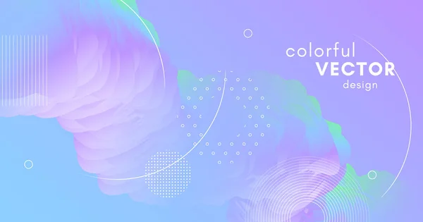 Fondo vibrante 3d. Pastel brillante diseño . — Vector de stock