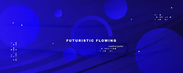 Schwarzer futuristischer Hintergrund. Broschüre Flow Lines. — Stockvektor