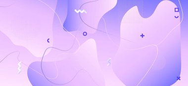 Soyut Mor Broşür. Violet Geometriği 