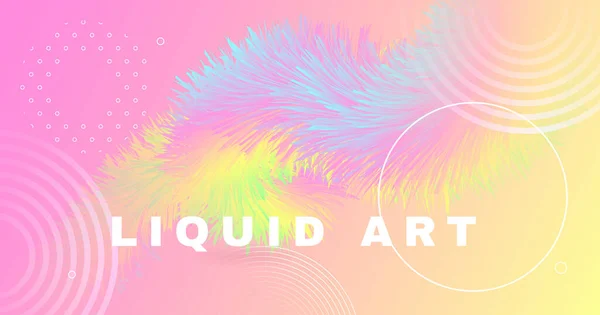 Abstract Color Liquid. 3d Template. Pastel — Stock Vector