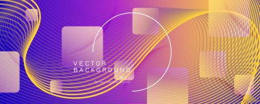 Sıvı Soyut. Akış Hareketi. 3d Satır Afişi. 