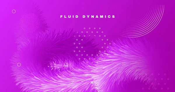Mouvement 3D. Couvercle fluide. Graphique rose — Image vectorielle