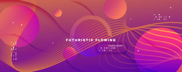 Аннотация Fluid Background. 3d Geometric Motion. — стоковый вектор