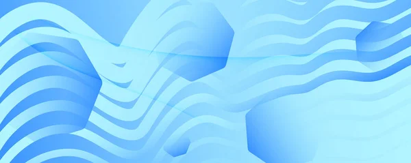 Blue Gradient Background. Brochure des lignes de flux 3d . — Image vectorielle