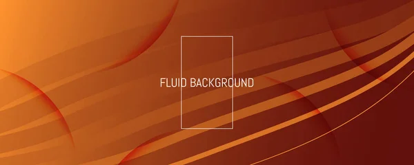 Vector Fluid Flow. Orange Dynamic Movement. 3d — Stock Vector