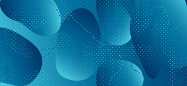 Mavi Sıvı Posteri. Modern Dalga İllüstrasyonu. 