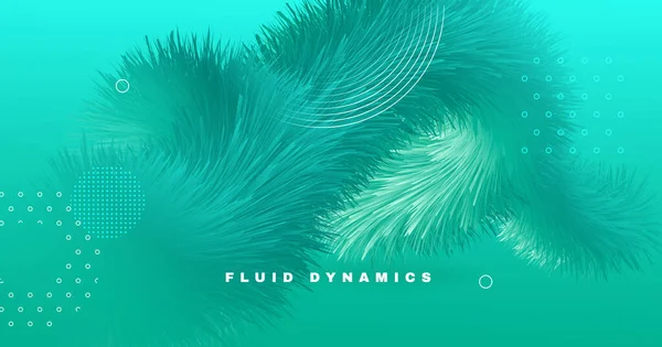 Fluide Blue Gradient. Mouvement dynamique de flux . — Image vectorielle