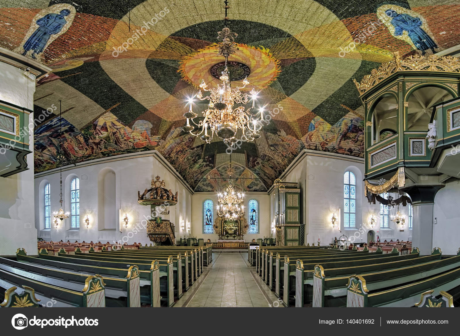 Interieur van Oslo Cathedral, Noorwegen – Redactionele stockfoto ... Interieur van Oslo Cathedral, Noorwegen – Redactionele stockfoto ...
