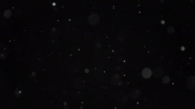 Gece gökten düşen kar parçacıklar