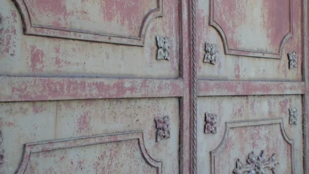 Fond de porte en métal antique . — Video