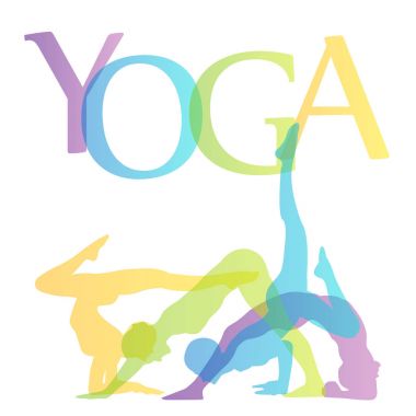 Yoga pozlar siluet 