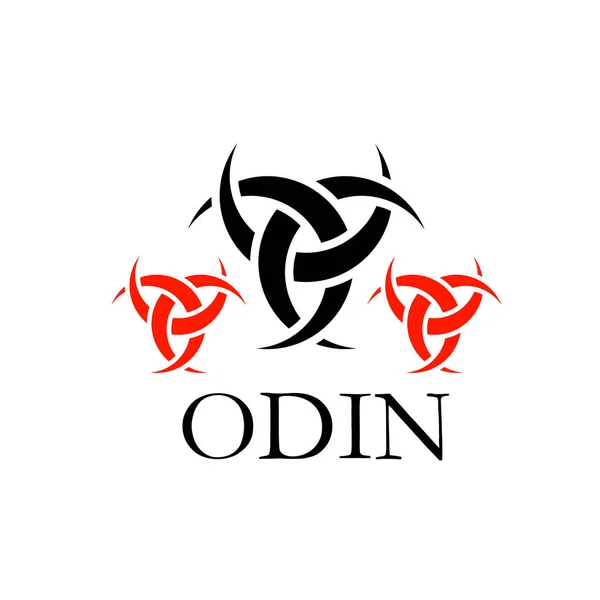 Odin- The graphic is a symbol of the horns of Odin, a satanist symbol — Stock Vector