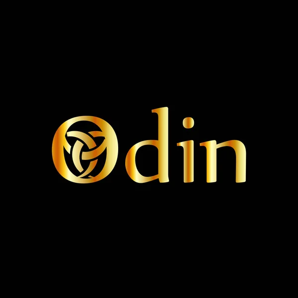 Odin- El gráfico es un símbolo de los cuernos de Odín, un símbolo satanista — Vector de stock
