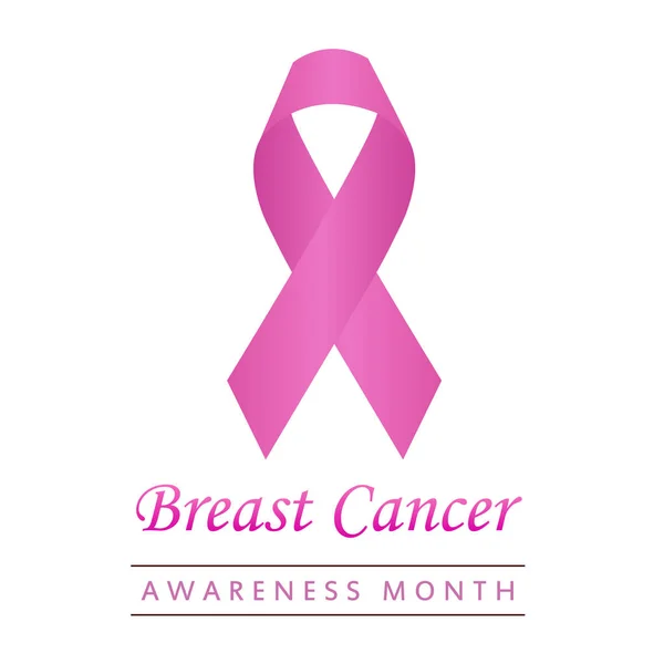 Breast cancer awareness ribbon — Stock Vector