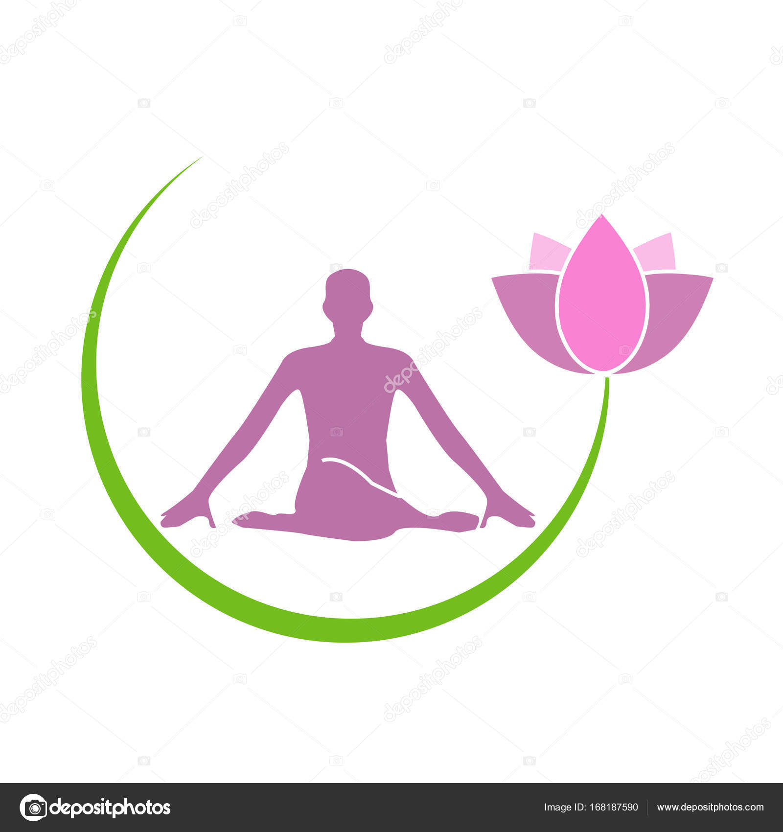 Lotus Flower Symbol Yoga Stock Vector by ©shawlin #168187590