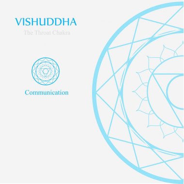 Vishuddha-iletişim için duran boğaz çakra. Kelime vishuddha saflık ve arıtma anlamına gelir.