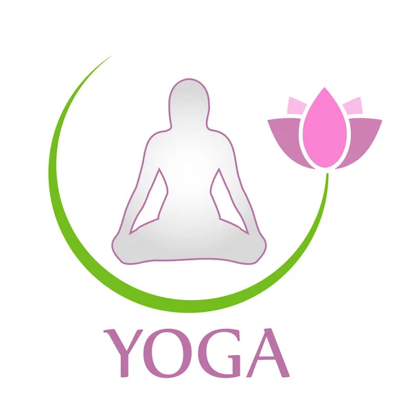 Donna Posa Yoga — Vettoriale Stock
