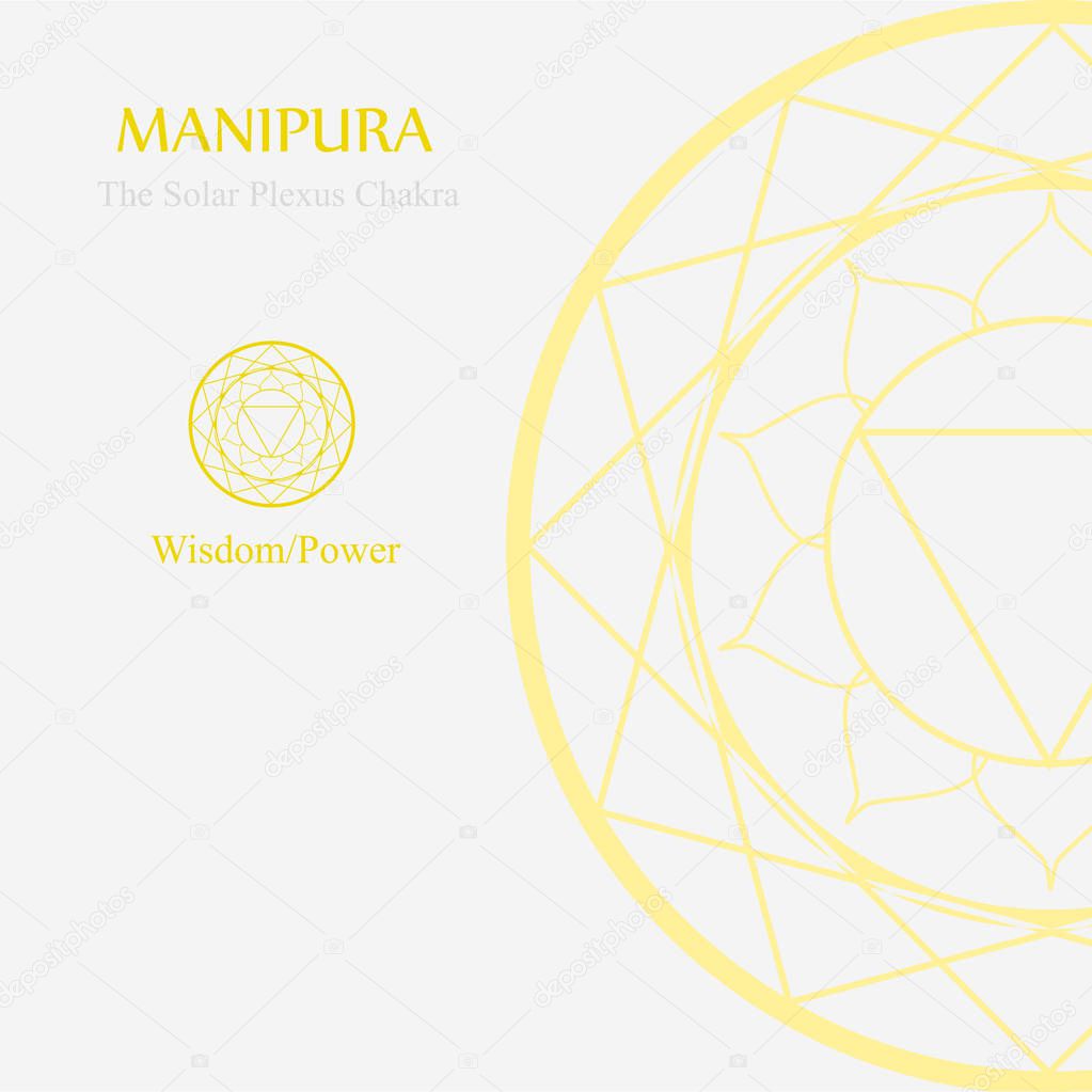 Manipura- The solar plexus chakra which stands for wisdom or power