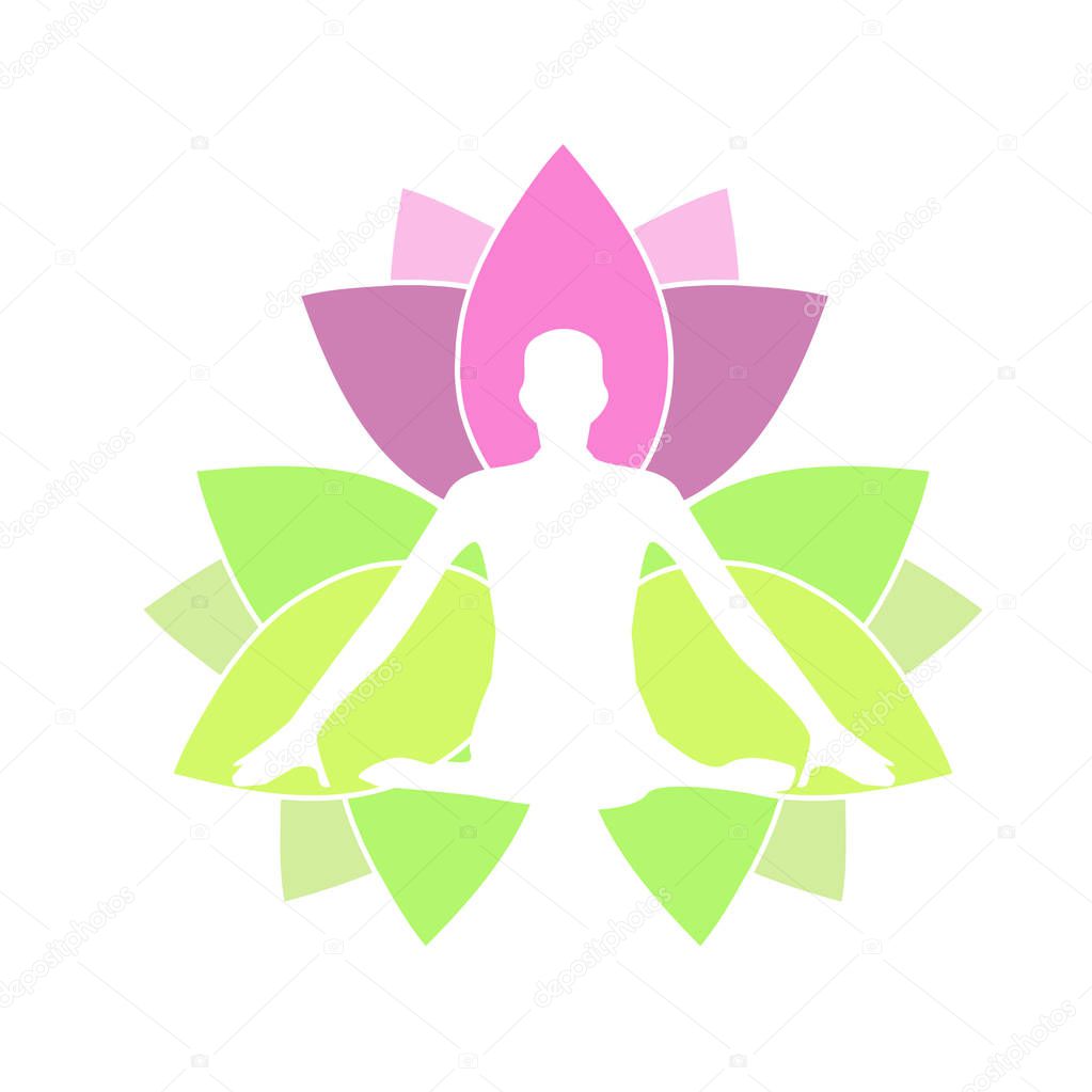 Lotus flower as symbol of yoga