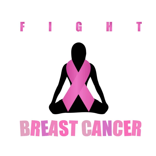 Stärkung Von Frauen Kampf Gegen Brustkrebs — Stockvektor