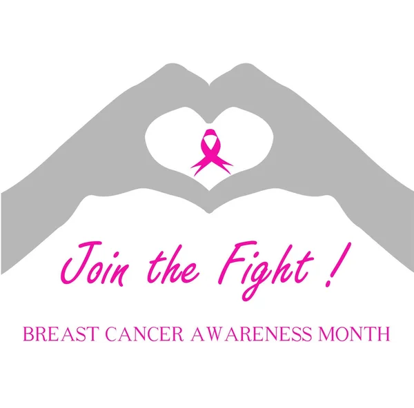 Breast Cancer Awareness Campaign Join Fight Beat Cancer World Cancer — Stock Vector