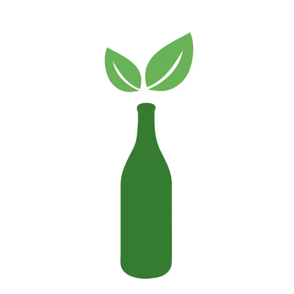 Bottle Full Organic Goodness Vegan Smoothies Logo Indicating Healthy Fiber — Stock Vector