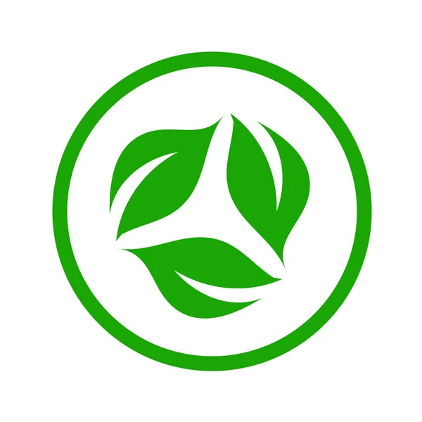 Logo Organických Listů Symbolizující Vegetariánskou Stravu — Stockový vektor