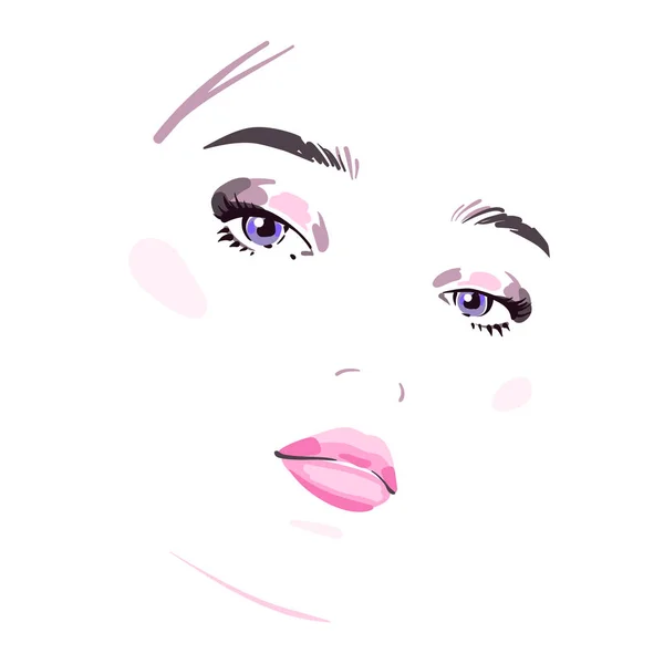 Beautiful woman face — Stock Vector