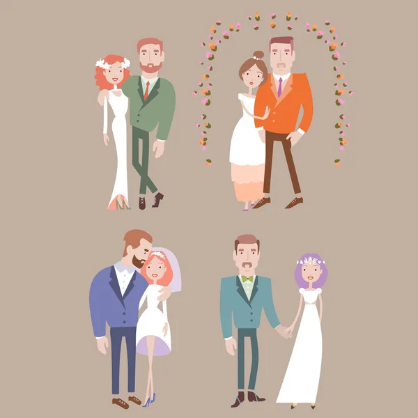 Homme et femme se marient . — Image vectorielle