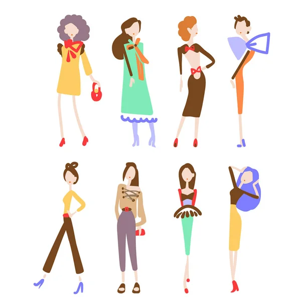 Fashion women collection. — Stock Vector