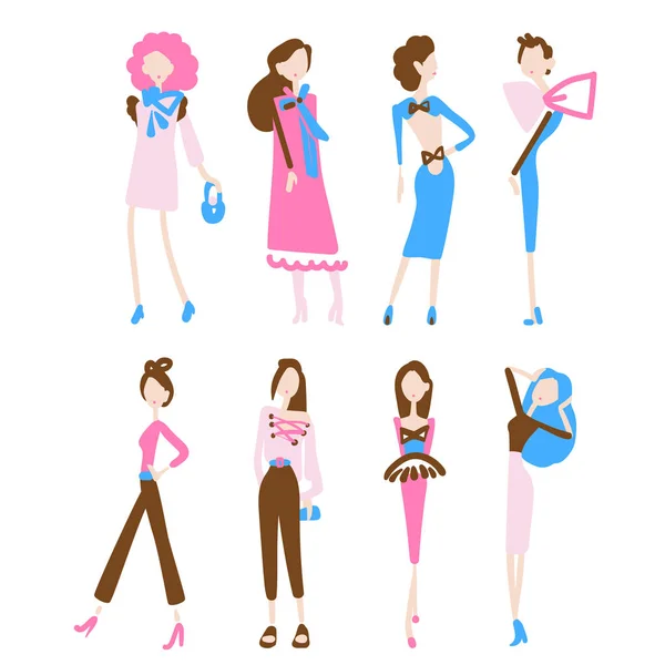 Fashion women collection. — Stock Vector