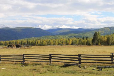 Tunka Vadisi Sonbaharda, Buryatia, Rusya