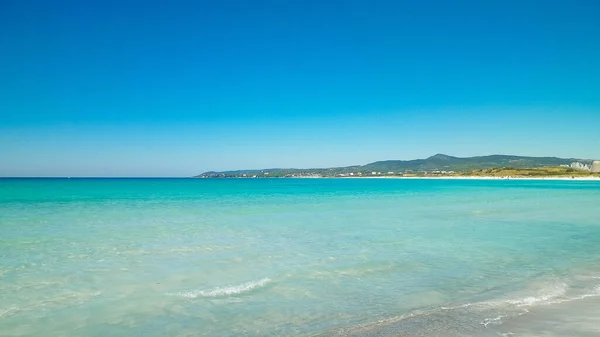 Costa Playa Vada Italia Agua Transparente Turquesa Arena Blanca Concepto — Foto de Stock