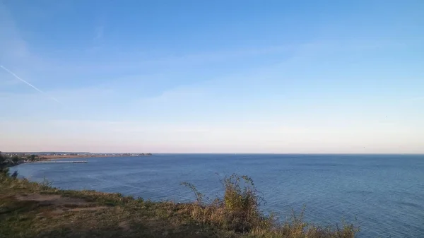 Mar Baltico Cliff Mechelinki Polonia Natura Concetto Viaggio Copiare Spazio — Foto Stock