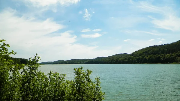Landskap Ostrzyckie Lake Wiezyca Kashubian Regionen Polen Resekoncept — Stockfoto