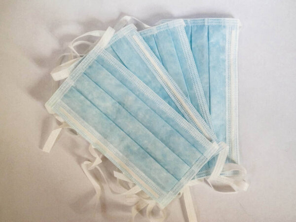 Antibacterial protective mask. Coronavirus protection.Hygiene is very important to avoid infection of voronavirus. Copy space.