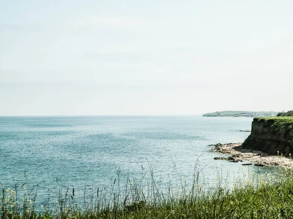 Klippen Schwarzen Meer Klippenlandschaft Und Strand Vama Veche Rumänien Natur — Stockfoto