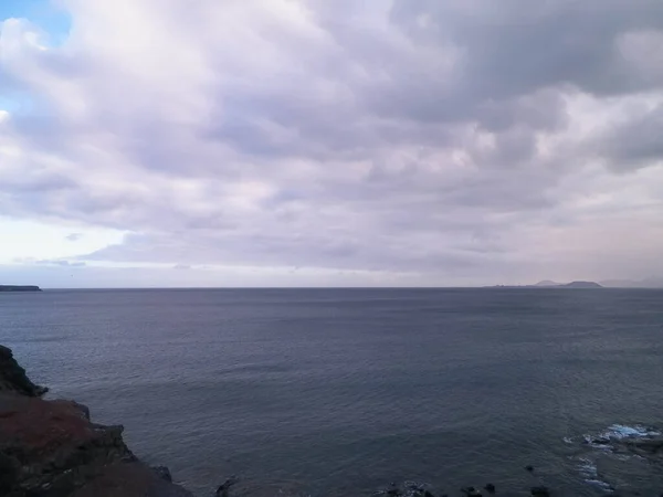 Zona Costera Acantilados Playa Blanca Lanzarote Islas Canarias Concepto Viaje —  Fotos de Stock