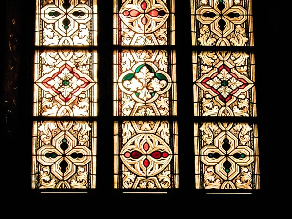 Geslepen Glas Als Architectuurachtergrond Arch See Frombork Kunst Achtergrond Andrew — Stockfoto