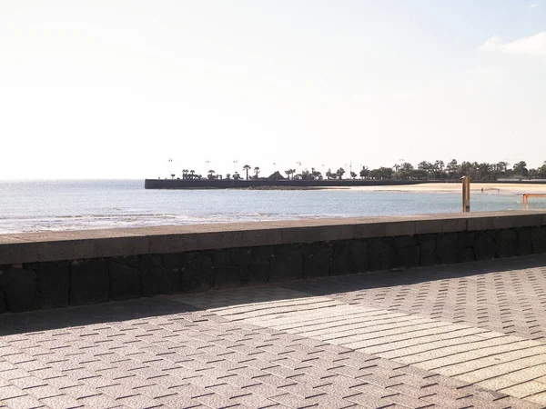 Kawasan Pesisir Arrecife Pulau Lanzarote Arrecife Adalah Ibu Kota Pulau — Stok Foto